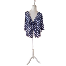 Load image into Gallery viewer, Waterfall Cardi - Navy &amp; White
