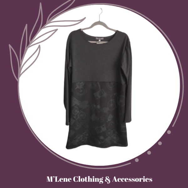 RegtigAwesome Winter Dress - Charcoal & Black - 2XL