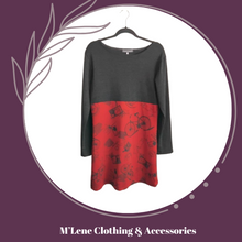 Load image into Gallery viewer, RegtigAwesome Winter Dress - Charcoal &amp; Red - L
