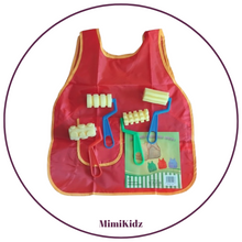 Load image into Gallery viewer, Red Kids Painting Apron &amp; Foam Rollers
