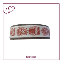 Load image into Gallery viewer, Printed Ribbon - Red Owls
