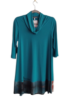 Load image into Gallery viewer, Turquoise Cowl Neck Top
