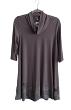 Load image into Gallery viewer, Grey Cowl Neck Top - L
