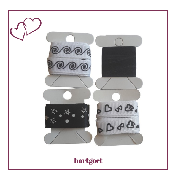 Ribbon Pack - Black (4 x 1m)