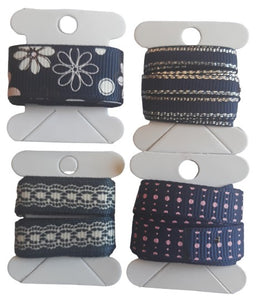 Ribbon Pack - Navy (4 x 1m)