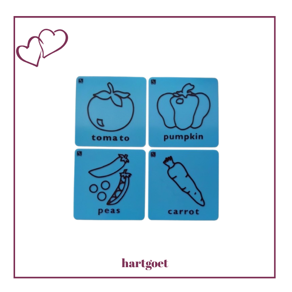 Plastic Rubbing Plates - Vegetables