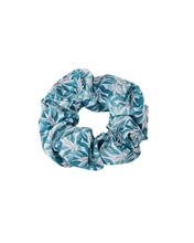 Load image into Gallery viewer, Hair Scrunchie - Floral Aqua

