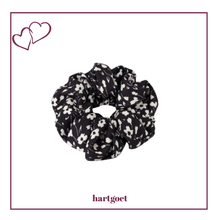 Load image into Gallery viewer, Hair Scrunchie - Black Floral
