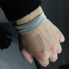 Load image into Gallery viewer, Set of 10 Stretch Slinky Bracelets - Silver

