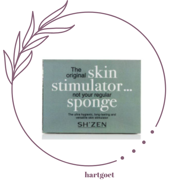 Sh'Zen Skin Stimulator (Black Bath Sponge) - Rectangle