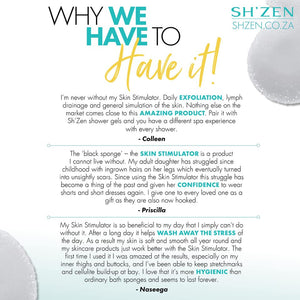 Sh'Zen Skin Stimulator (Black Bath Sponge) - Oval