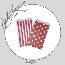 Load image into Gallery viewer, Paper Packets - Small - Red &amp; White
