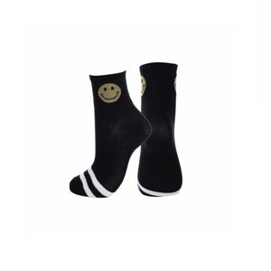 Socks - Black Smiley