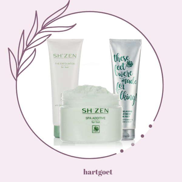 Sh'Zen Treat Your Feet Gift Set (Spa Additive, Exfoliator & Relaxing Treatment for feet)