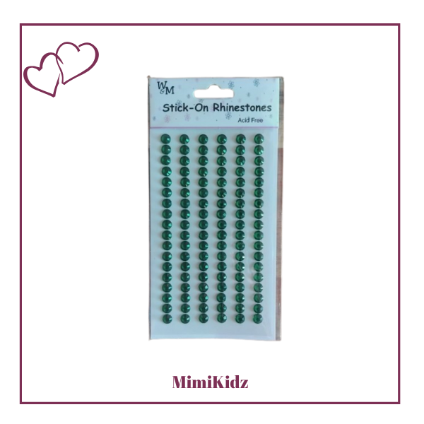 Stick-on Rhinestones - Green