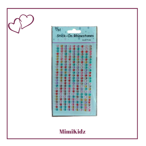 Stick-on Rhinestones - Multi-colour - Small