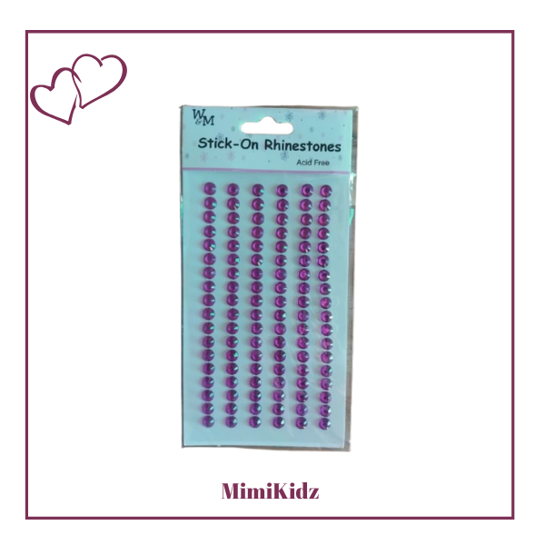 Stick-on Rhinestones - Purple