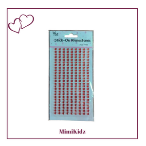 Stick-on Rhinestones - Red - Small