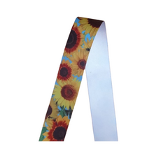 Load image into Gallery viewer, Printed Satin Ribbon - Sunflowers
