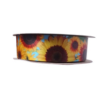 Load image into Gallery viewer, Printed Satin Ribbon - Sunflowers
