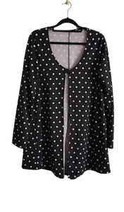 Swallow Jacket - Black With White Polkadots - Size L