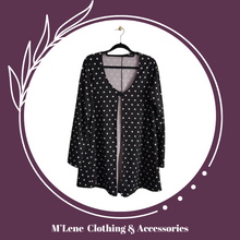 Load image into Gallery viewer, Swallow Jacket - Black With White Polkadots - Size L
