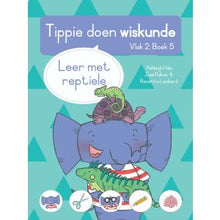 Load image into Gallery viewer, Tippie doen wiskunde - Vlak 2 Boek 5 - Leer met reptiele
