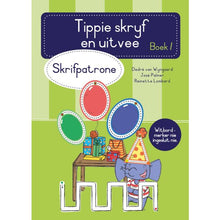 Load image into Gallery viewer, Tippie skryf en uitvee - Boek 1 - Skrifpatrone
