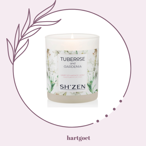 Sh'Zen Tuberose and Gardenia Luxury Soy Massage Candle