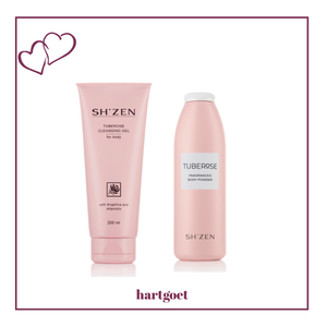 Sh'Zen Tuberose Cleansing Gel & Fragranced Body Powder