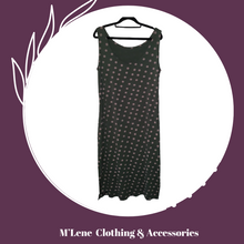 Load image into Gallery viewer, Printed tunic dress - military green &amp; polkadots
