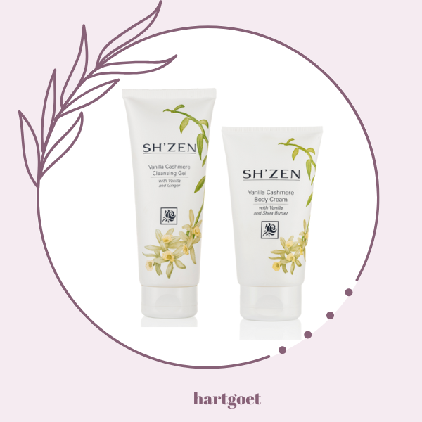 Sh'Zen Vanilla Cashmere Cleaning Gel (200ml) & Body Cream (125ml)