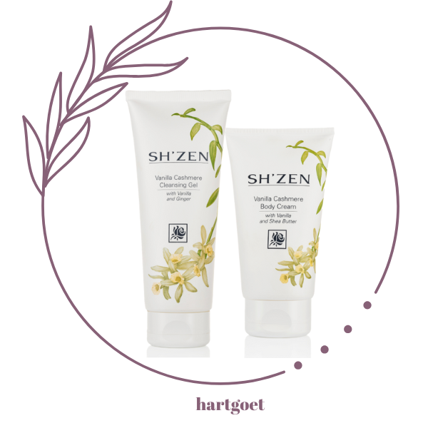 Sh'Zen Vanilla Cashmere Cleaning Gel (200ml) & Body Cream (125ml)