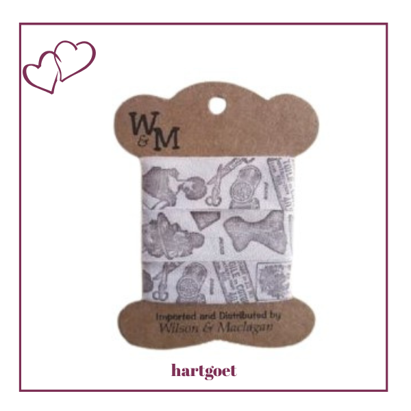 Printed ribbon - vintage sewing