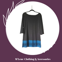 Load image into Gallery viewer, Winter Dress - 3/4 Sleeves - Charcoal &amp; Teal
