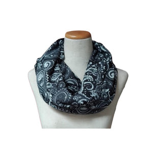 Winter snood - black paisley