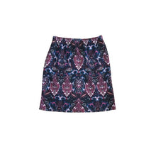 Load image into Gallery viewer, Winter Mini Skirt - Black &amp; Wine &amp; Blue
