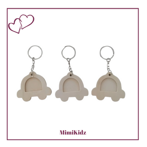 Wooden Blank Keyrings - Car
