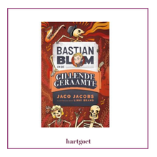Load image into Gallery viewer, Cover of the book "Bastian Blom en die gillende geraamte" by Jaco Jacobs
