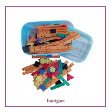 Load image into Gallery viewer, Colorful building blocks with a container on a white background, featuring the brand 'hartgoet'.
