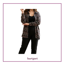 Load image into Gallery viewer, Edith Jacket - Grey/Black/Pink/Blue Aztec Design
