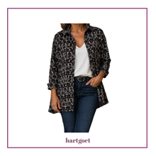 Load image into Gallery viewer, Edith Jacket - Grey/Black/Pink/Blue Aztec Design
