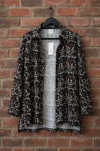 Load image into Gallery viewer, Edith Jacket - Grey/Black/Pink/Blue Aztec Design
