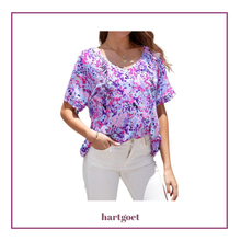 Load image into Gallery viewer, Ladies Pink Floral Print Tee
