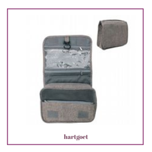 Load image into Gallery viewer, Gray toiletry bag on a white background.  
