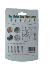 Load image into Gallery viewer, Pictures to show how to use lazy shoe laces
