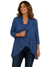 Load image into Gallery viewer, Camilla Jacket - Blue | 3/4 Sleeve Ladies Jacket
