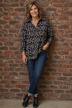 Load image into Gallery viewer, Edith Jacket - Grey/Black/Pink/Blue Aztec Design
