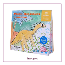Load image into Gallery viewer, Children's paint set with dinosaur design on a white background
