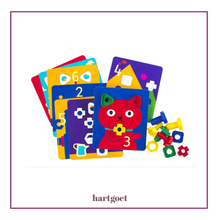 Load image into Gallery viewer, Colorful children's educational cards with plastic nuts &amp; bolts 
